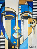 Abstract Tribal Blue